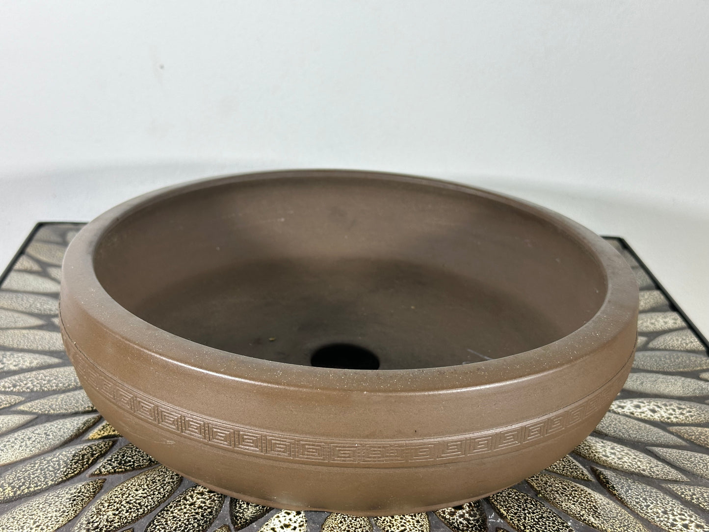 Preowned Japanese Tokoname Round Bonsai Pot - 10.5” By 3”