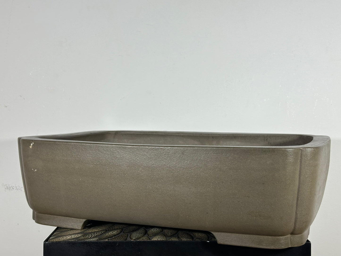 Preowned Japanese Tokoname Rectangular Bonsai Pot Keizan - 21 1/8” By 15.75”