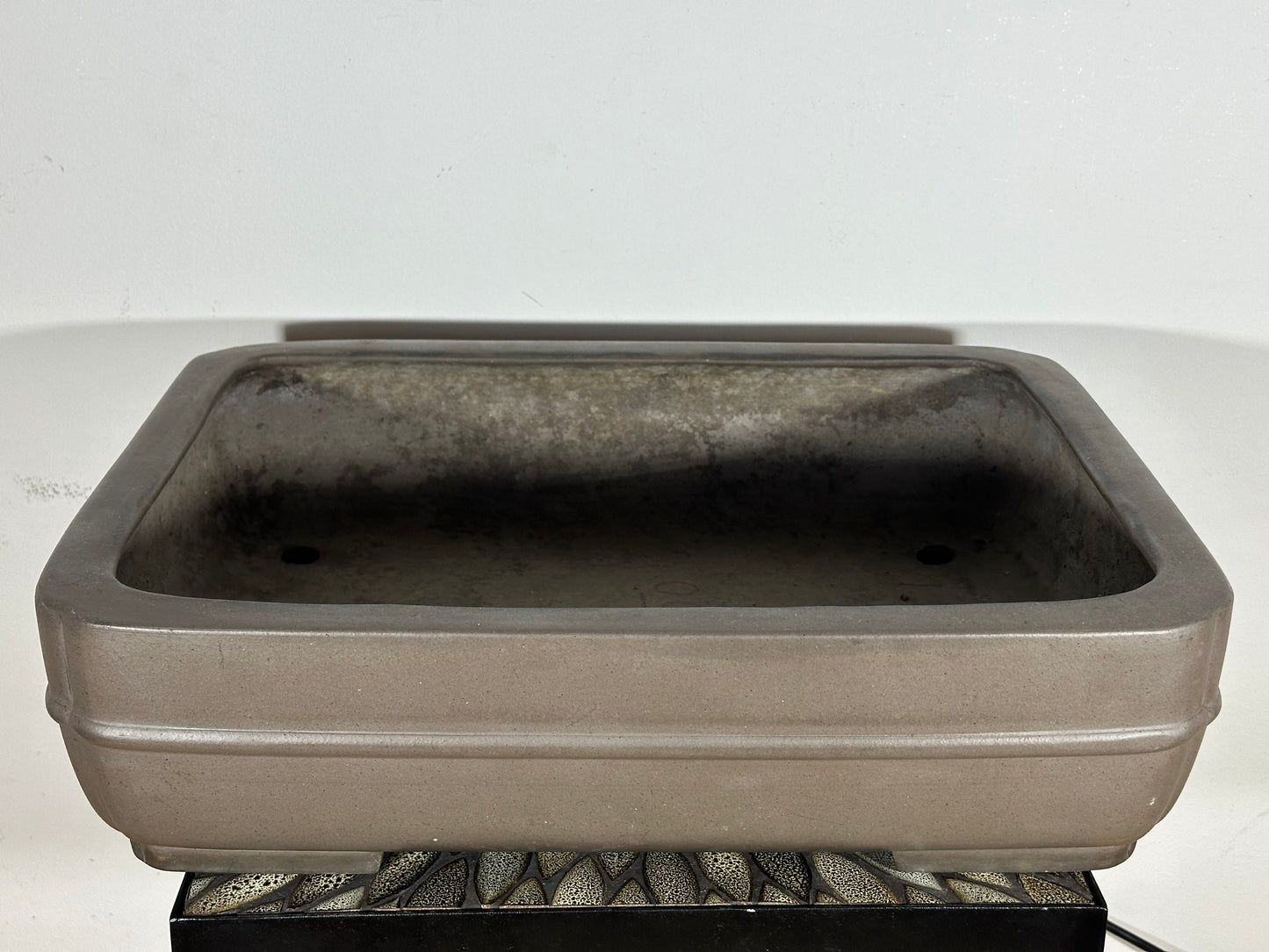 Preowned Japanese Tokoname Rectangular Bonsai Pot Mazan - 20.5” By 15.75”