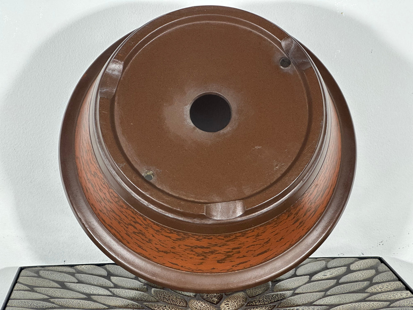 Preowned Japanese Tokoname Round Bonsai Pot - 12.5” By 4.4”