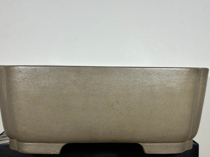 Preowned Japanese Tokoname Rectangular Bonsai Pot Keizan - 21 1/8” By 15.75”