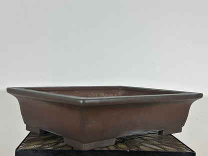 Preowned Japanese Tokoname Rectangular Bonsai Pot Yamaaki - 18.75” By 14.25”