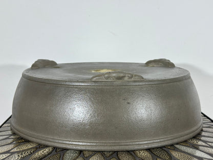 Preowned Japanese Round Bonsai Pot Sugi - 14.5” By 4.5”