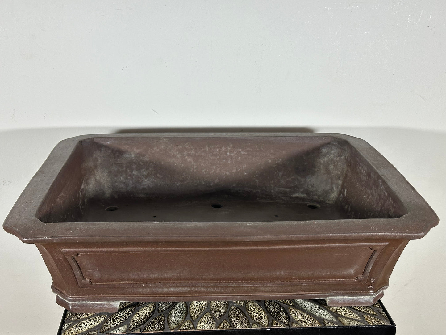 Preowned Japanese Tokoname Rectangular Bonsai Pot Mazan - 20.75” By 17.25”