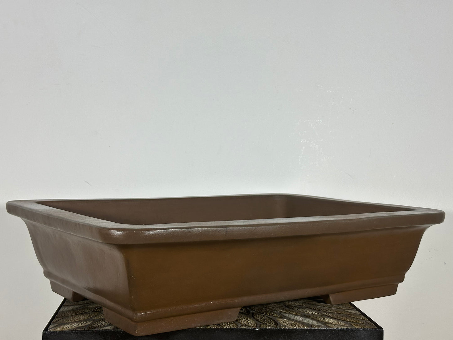 Preowned Japanese Tokoname Rectangular Bonsai Pot Ichiyuu - 22” By 15.75”