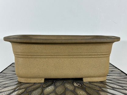 Preowned Japanese Tokoname Deep Rectangular Bonsai Pot - 12.5” By 9.5”