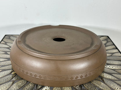 Preowned Japanese Tokoname Round Bonsai Pot - 10.5” By 3”