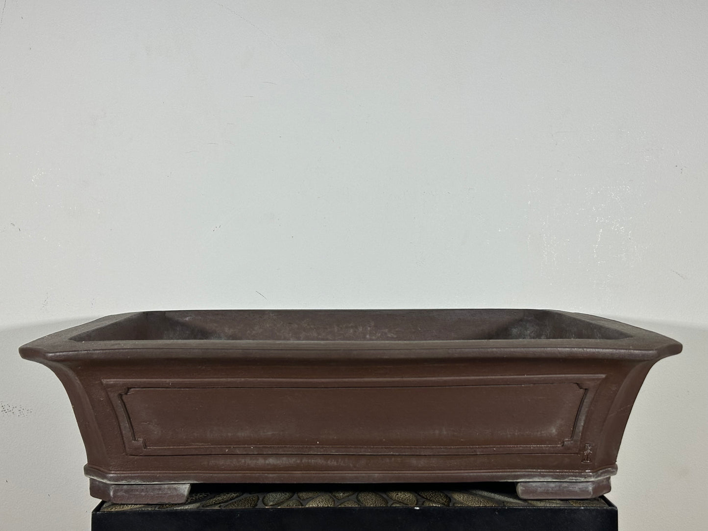 Preowned Japanese Tokoname Rectangular Bonsai Pot Mazan - 20.75” By 17.25”