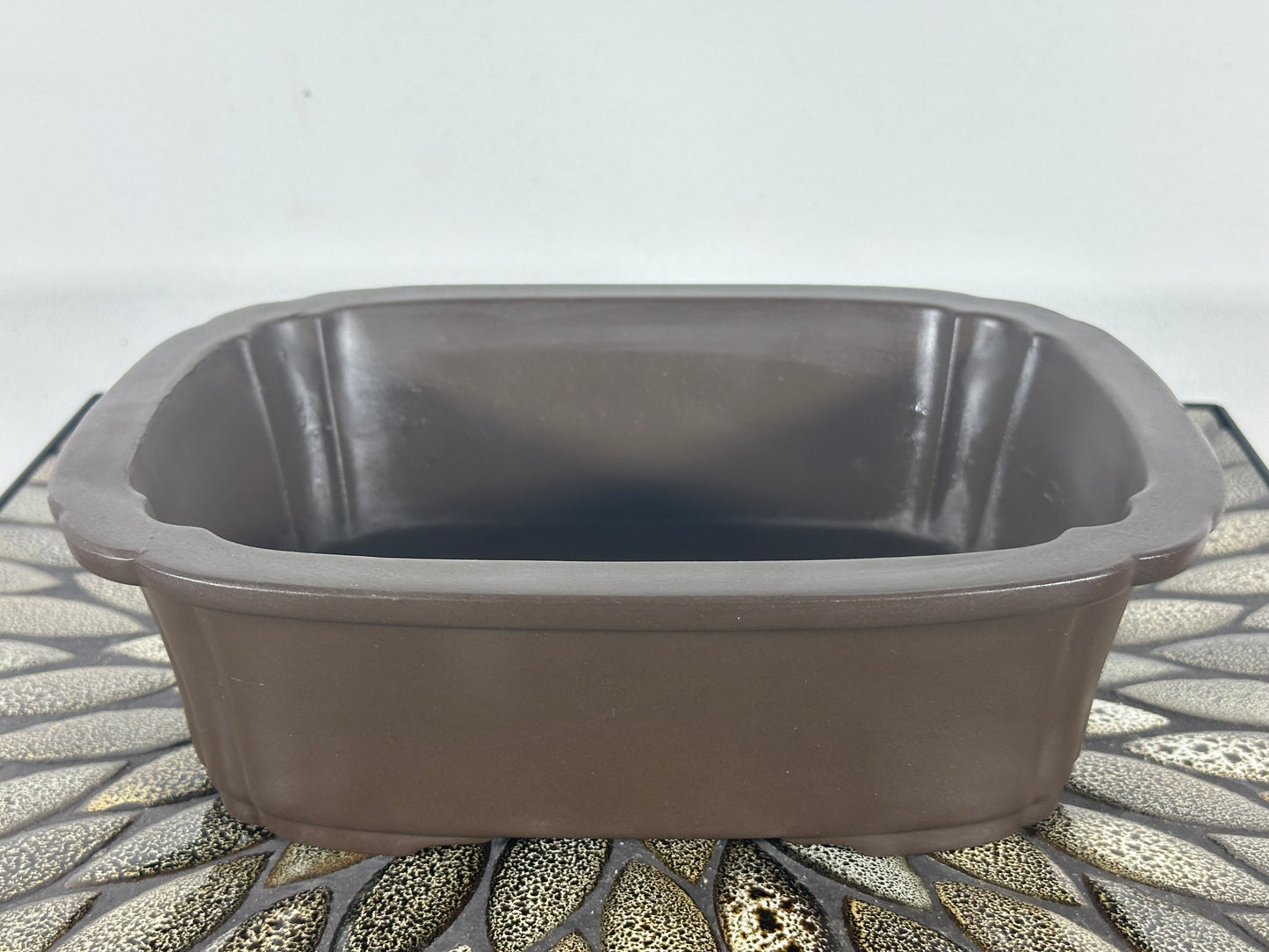 Preowned Japanese Deep Rectangular Bonsai Pot - 10.25” By 8”