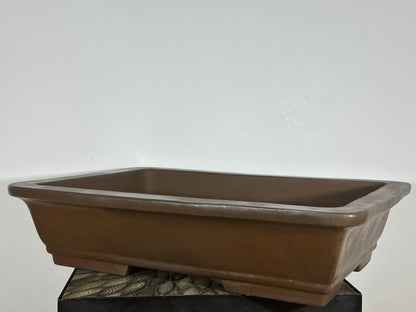 Preowned Japanese Tokoname Rectangular Bonsai Pot Ichiyuu - 22” By 15.75”