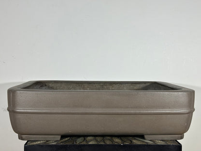 Preowned Japanese Tokoname Rectangular Bonsai Pot Mazan - 20.5” By 15.75”