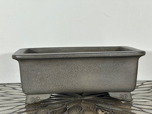 Preowned Japanese Rectangular Bonsai Pot Keisen - 9.75” By 7.75”