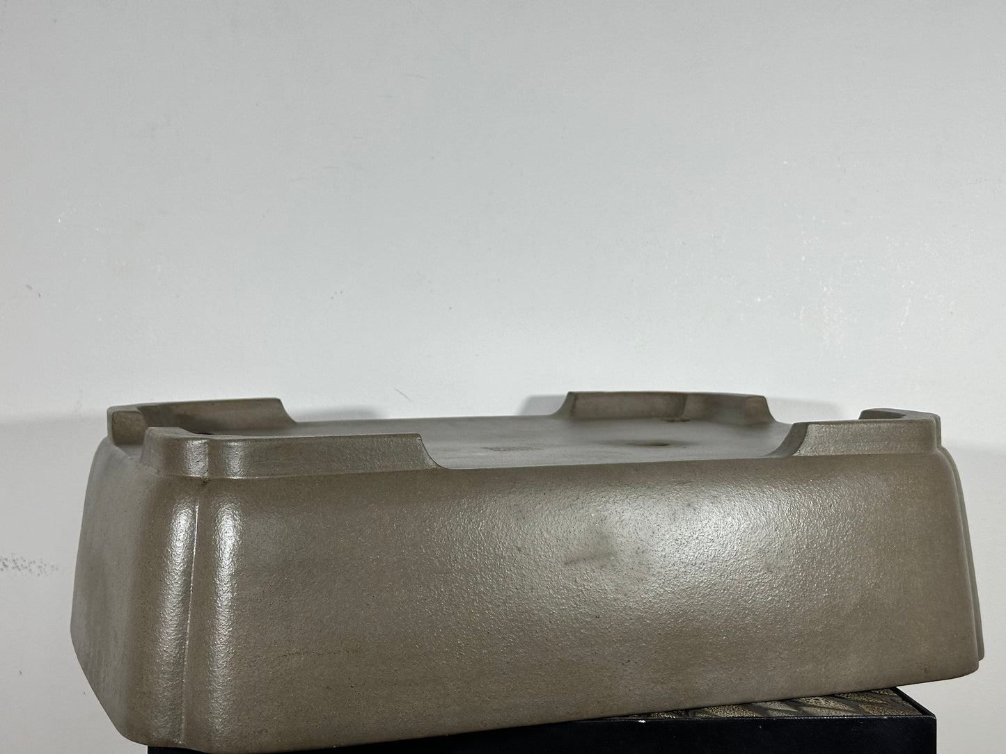 Preowned Japanese Tokoname Rectangular Bonsai Pot Keizan - 21 1/8” By 15.75”