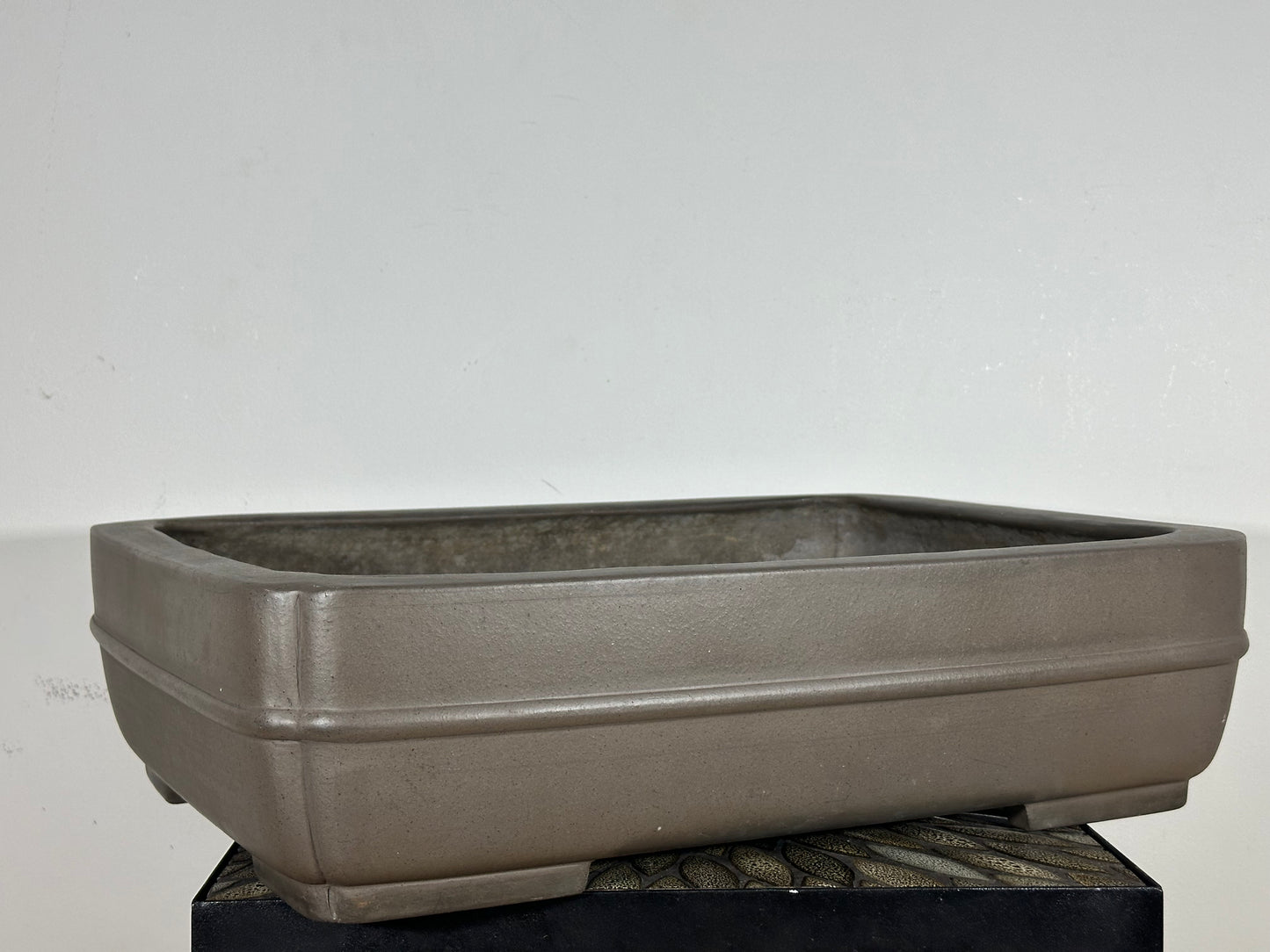 Preowned Japanese Tokoname Rectangular Bonsai Pot Mazan - 20.5” By 15.75”