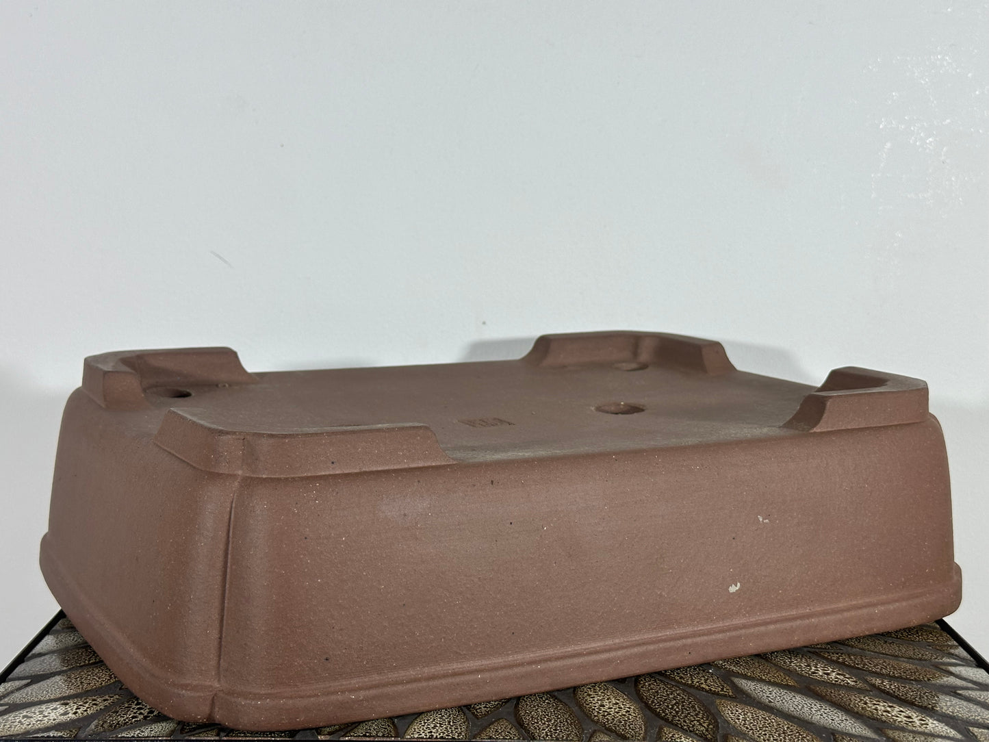 Preowned Japanese Tokoname Rectangular Bonsai Pot By Kakuzan - 16.25” By 12”