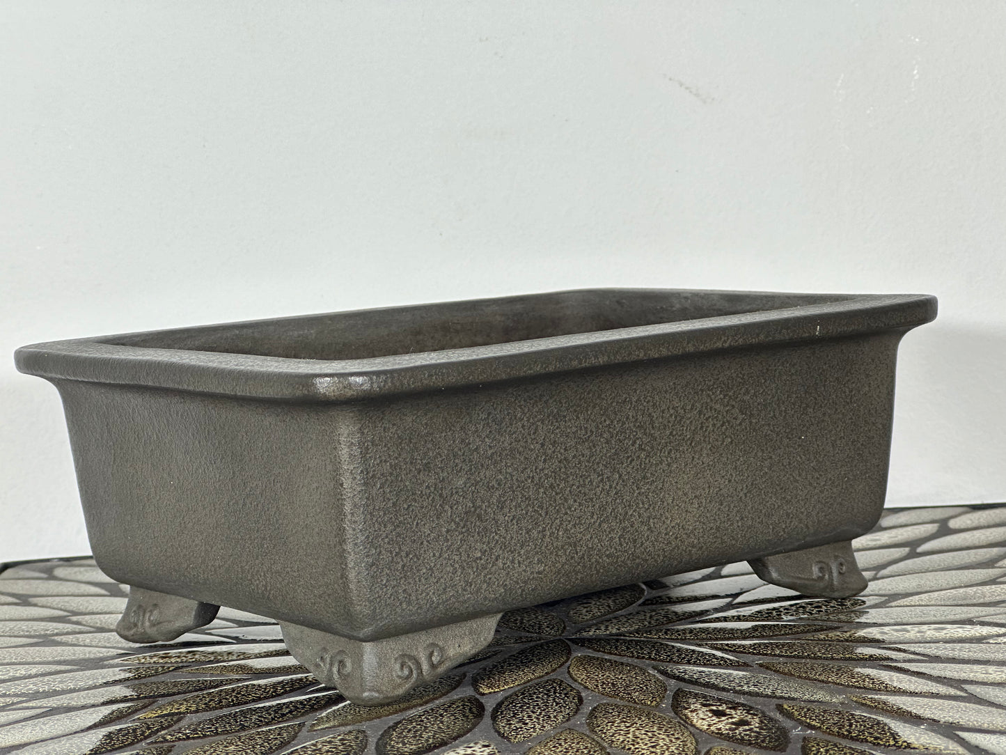 Preowned Japanese Rectangular Bonsai Pot Keisen - 9.75” By 7.75”