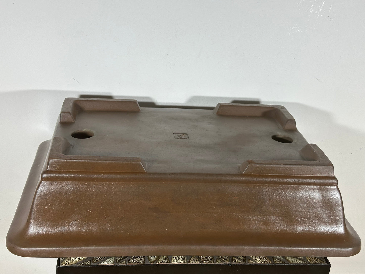 Preowned Japanese Tokoname Rectangular Bonsai Pot Ichiyuu - 22” By 15.75”