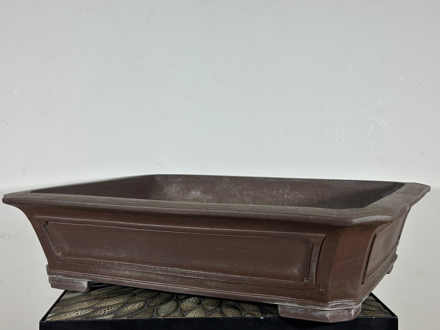 Preowned Japanese Tokoname Rectangular Bonsai Pot Mazan - 20.75” By 17.25”