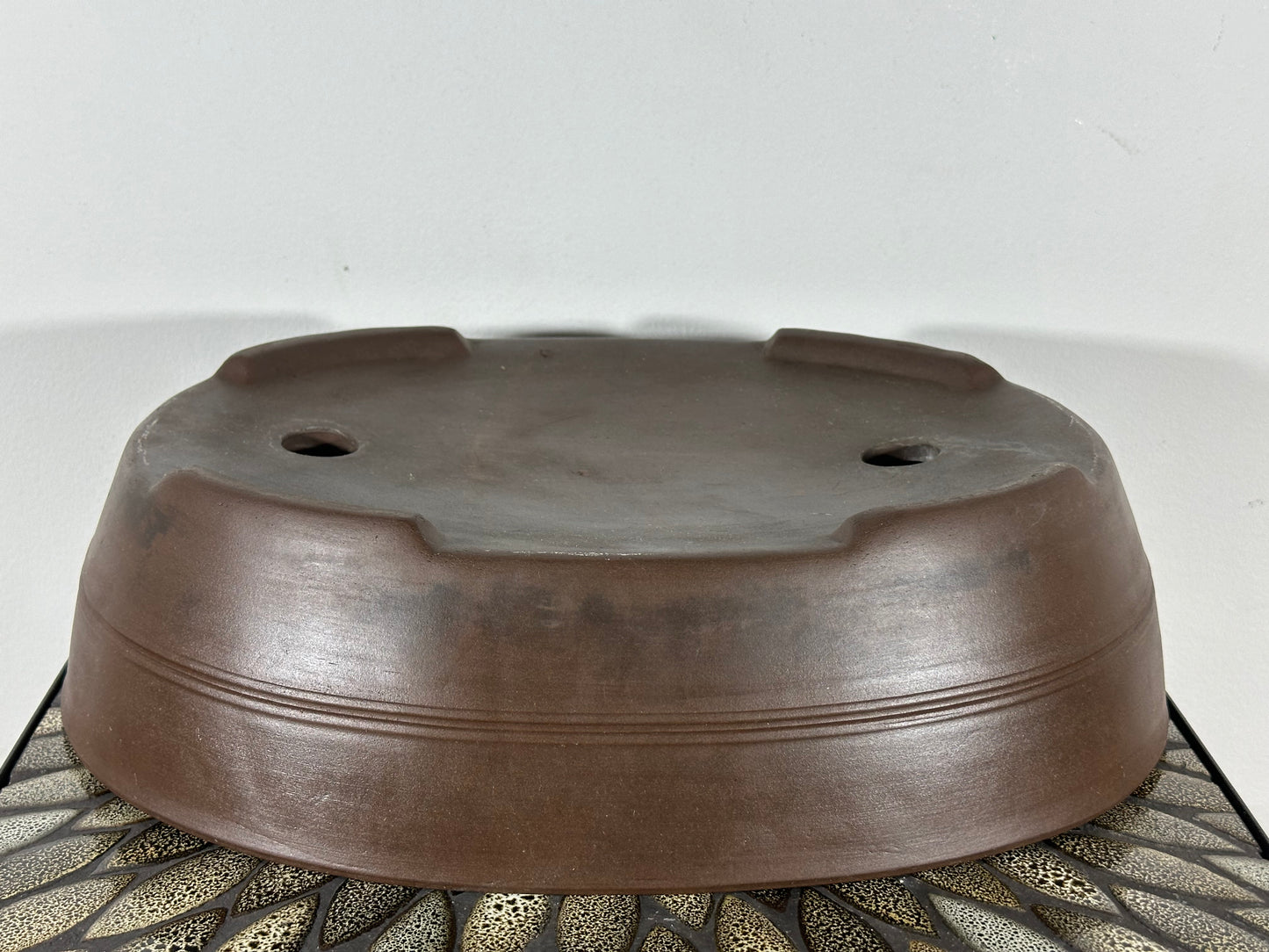 Preowned Japanese Tokoname Oval Bonsai Pot - 15.75” By 12.5”