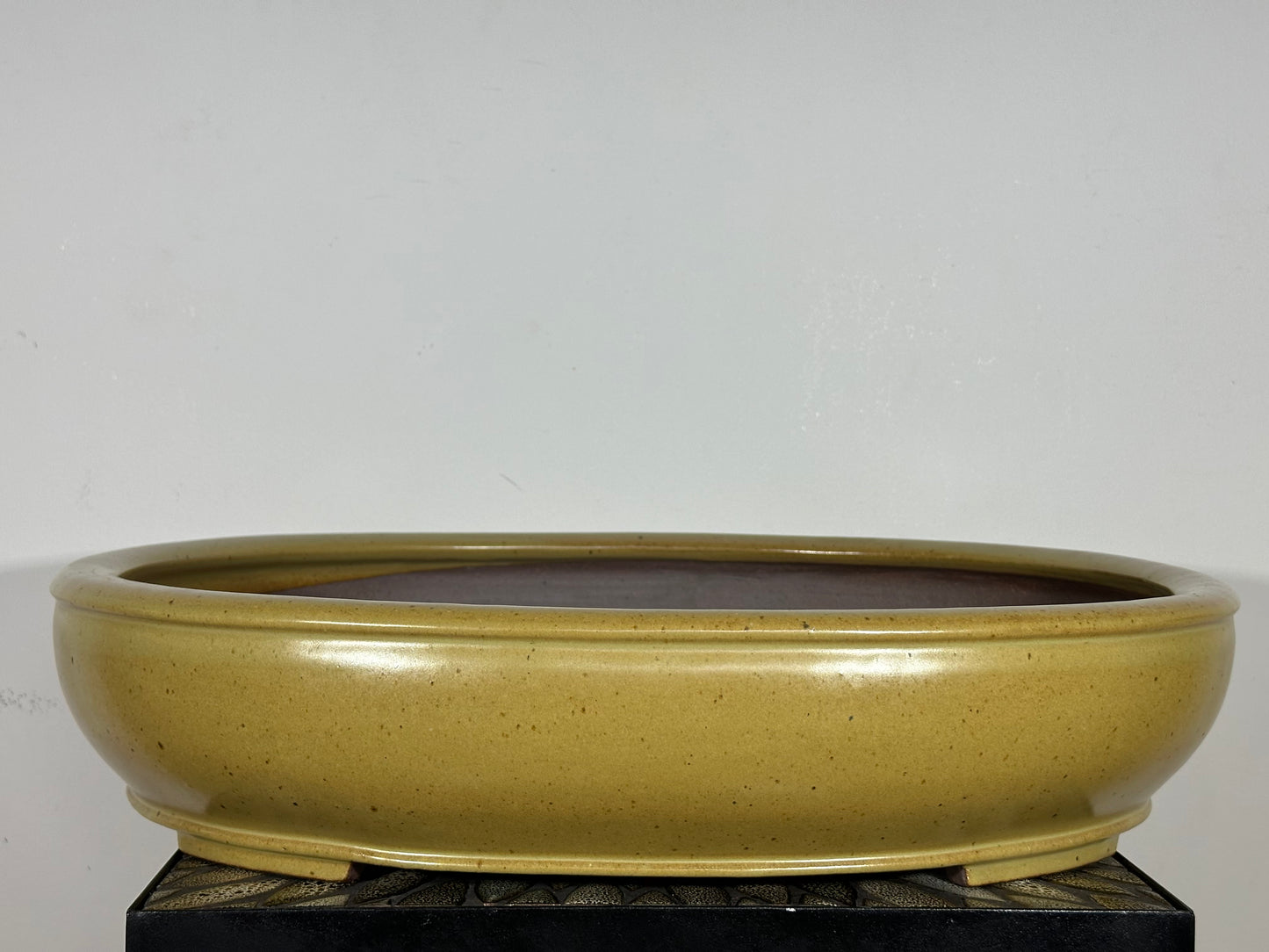 Preowned Japanese Tokoname Oval Bonsai Pot Reiho - 21.75” By 17.5”