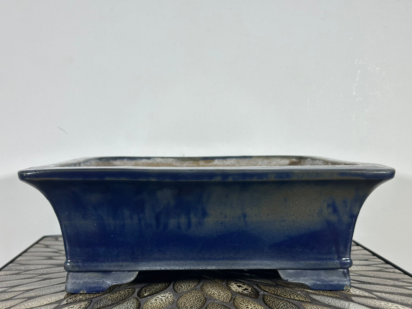 Preowned Japanese Tokoname Square Bonsai Pot By Syukouzan - 12.25” By 9.5”