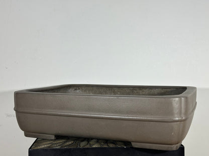 Preowned Japanese Tokoname Rectangular Bonsai Pot Mazan - 20.5” By 15.75”