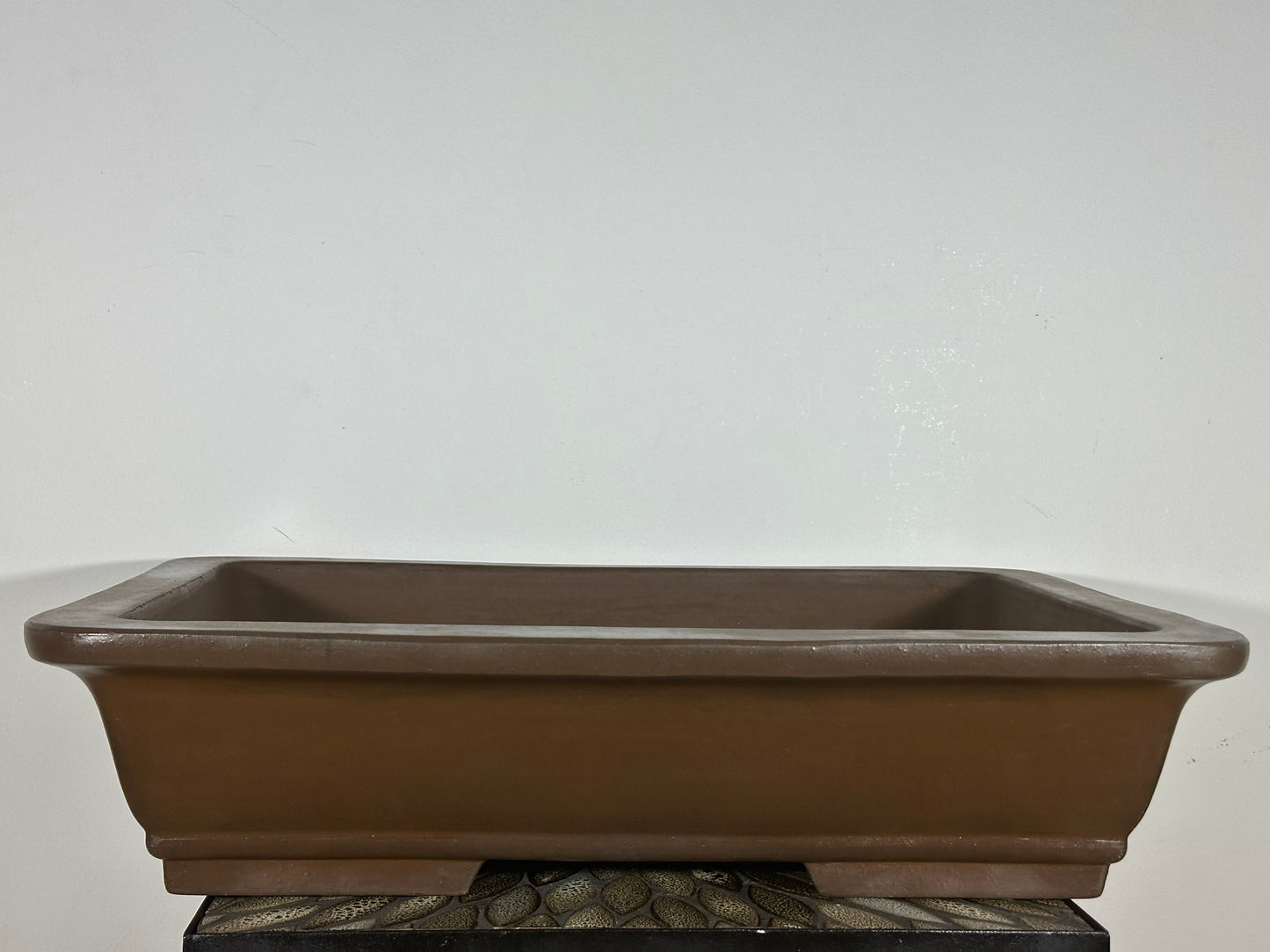 Preowned Japanese Tokoname Rectangular Bonsai Pot Ichiyuu - 22” By 15.75”