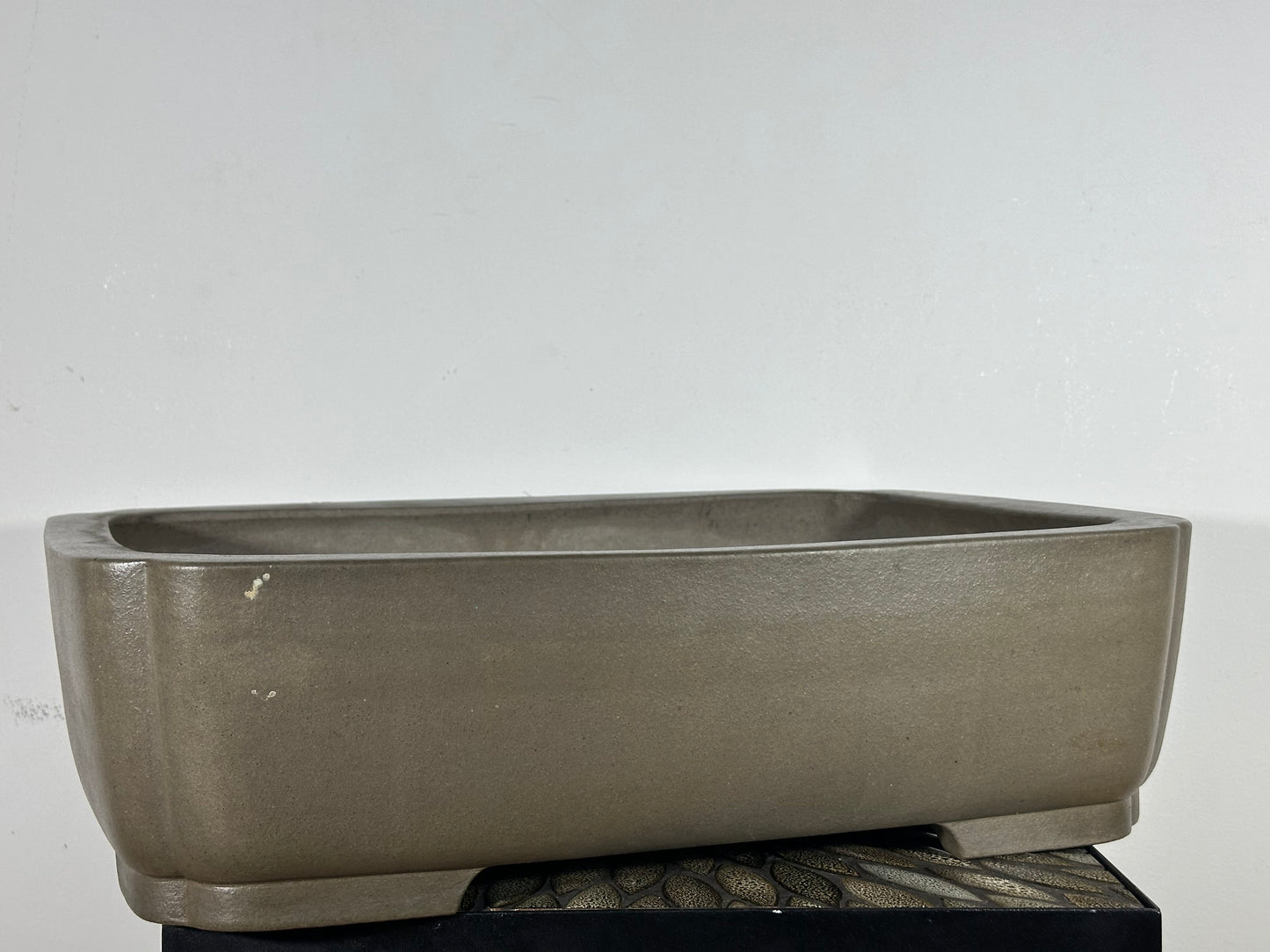 Preowned Japanese Tokoname Rectangular Bonsai Pot Keizan - 21 1/8” By 15.75”